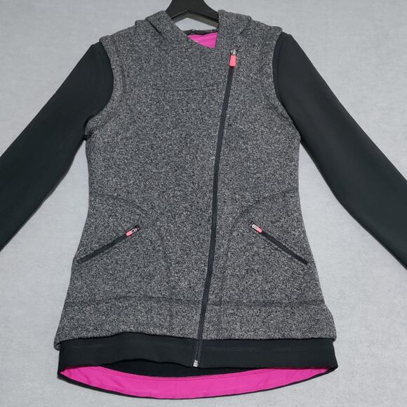 Sweaty Betty Fleece Knitted Jacket Size S Womens Full Zip Hooded Athletic - Picture 5 of 13